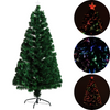 Kunstkerstboom met glasvezel verlichting en decoratie 120 cm