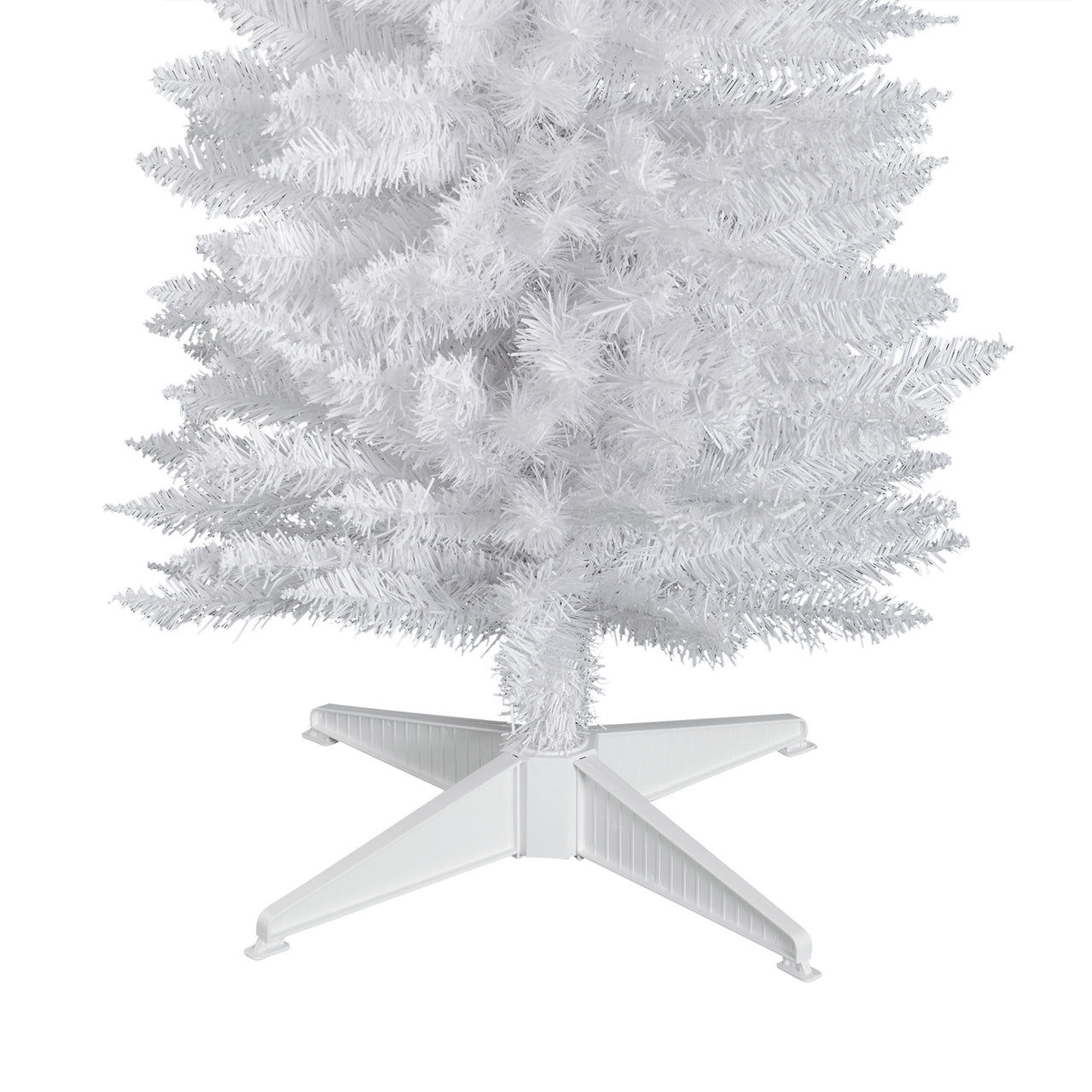Smalle witte kunstkerstboom 180 cm voor smalle ruimtes