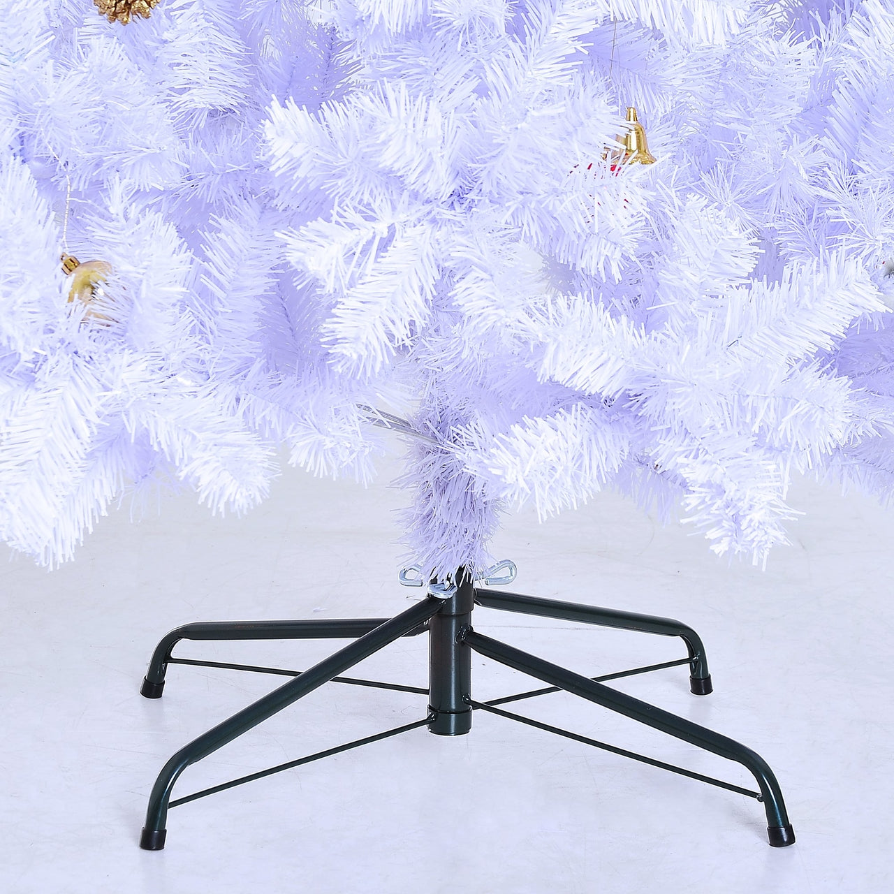 Witte kunstkerstboom 180cm – compleet met kerstballen & decoratie