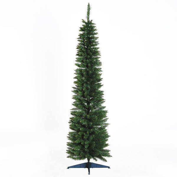 Smalle groene kunstkerstboom pencil tree 180 cm voor stijlvolle kerstdecoratie