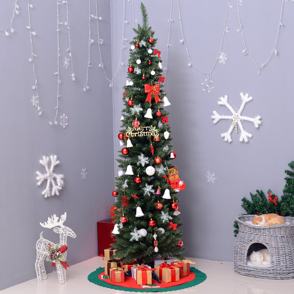 Smalle groene kunstkerstboom pencil tree 180 cm voor stijlvolle kerstdecoratie