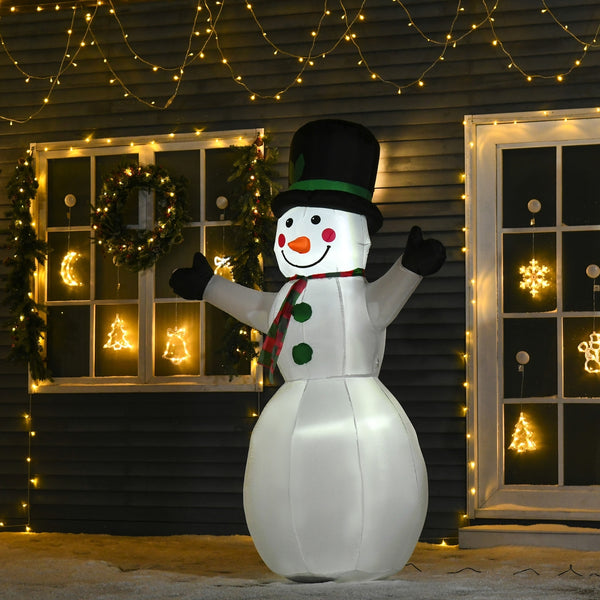 Opblaasbare sneeuwman 120 cm met kerstverlichting, perfect voor buitengebruik. Sfeervolle kerstdecoratie voor je tuin of balkon. Bestel nu!