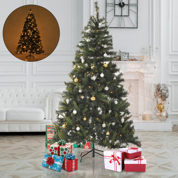 Kunstkerstboom 180 cm met 200 LED verlichting en kerstballen