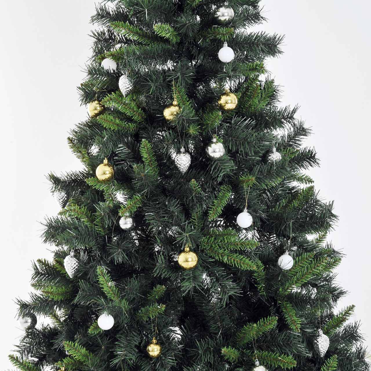 Kunstkerstboom 180 cm met 200 LED verlichting en kerstballen