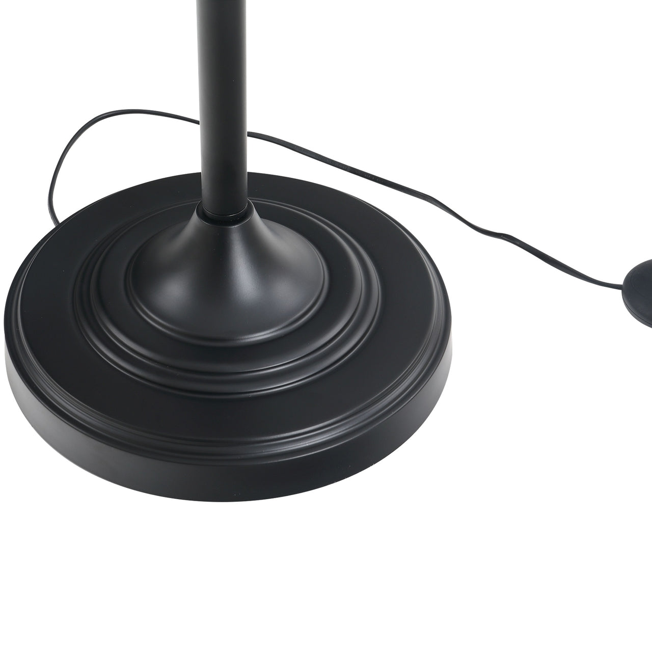 Set vintage verlichting: staande lamp en 2 tafellampen in wit en zwart voor stijlvolle ambiance