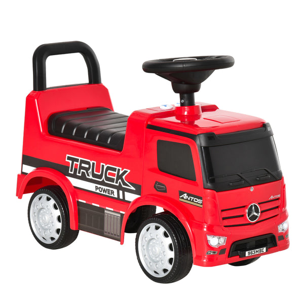 Rode loopwagen loopauto 63x29x45 cm voor kinderen vanaf 1 jaar met stevig ontwerp
