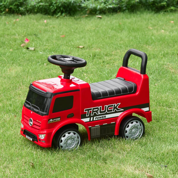 Rode loopwagen loopauto 63x29x45 cm voor kinderen vanaf 1 jaar met stevig ontwerp