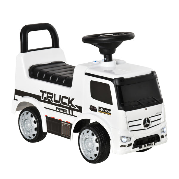 Loopauto vrachtwagen vanaf 1 jaar – Witte loopwagen met stuur
