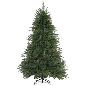 Kunstkerstboom 180 cm met hoogte 180 cm en breedte 115 cm – volle dennentakken en stevig metalen standaard voor kerstdecoratie