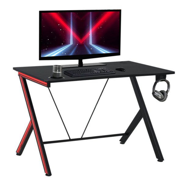 Gaming bureau luxe uitvoering met bekerhouder en headset houder 105 cm