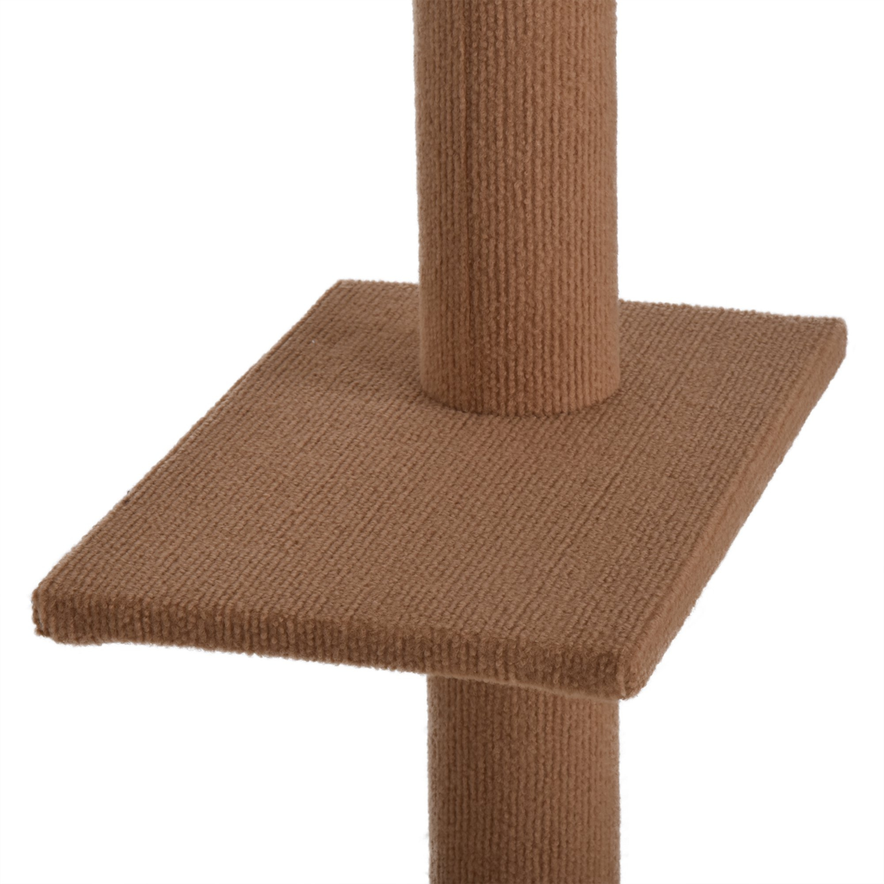Verstelbare krabpaal bruin 228–260 cm – Slank design met plafondsteun voor klimmen en krabben