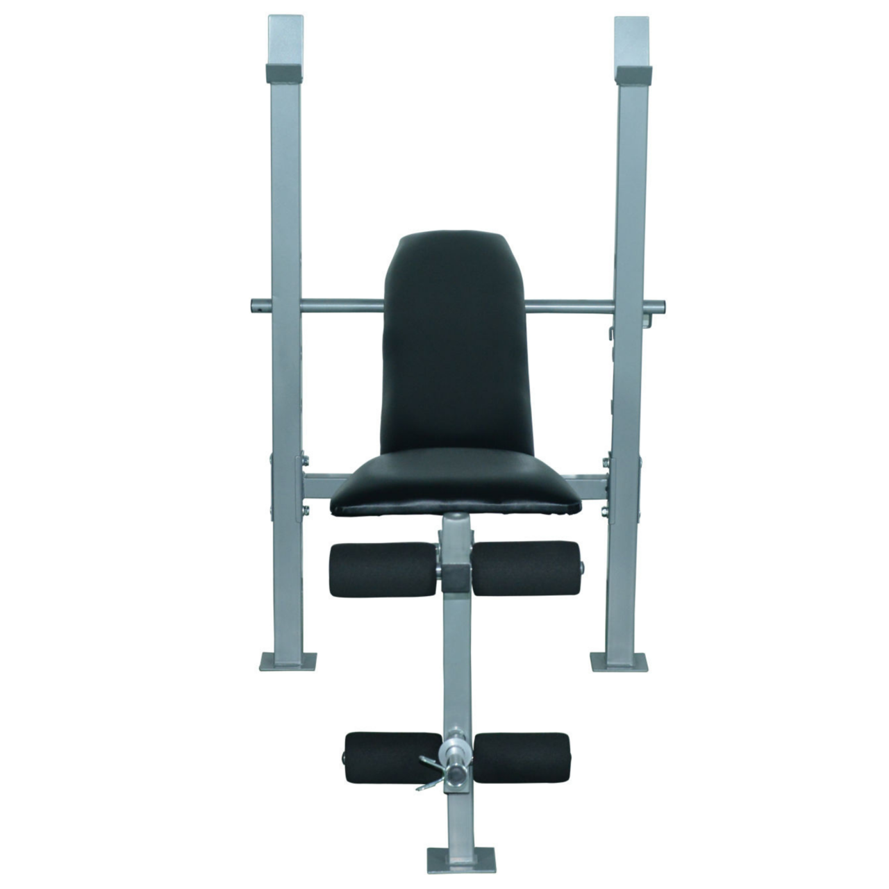 Verstelbare Halterbank met Beencurler – 165×68×114 cm – Zwart voor veelzijdige krachttraining thuis.