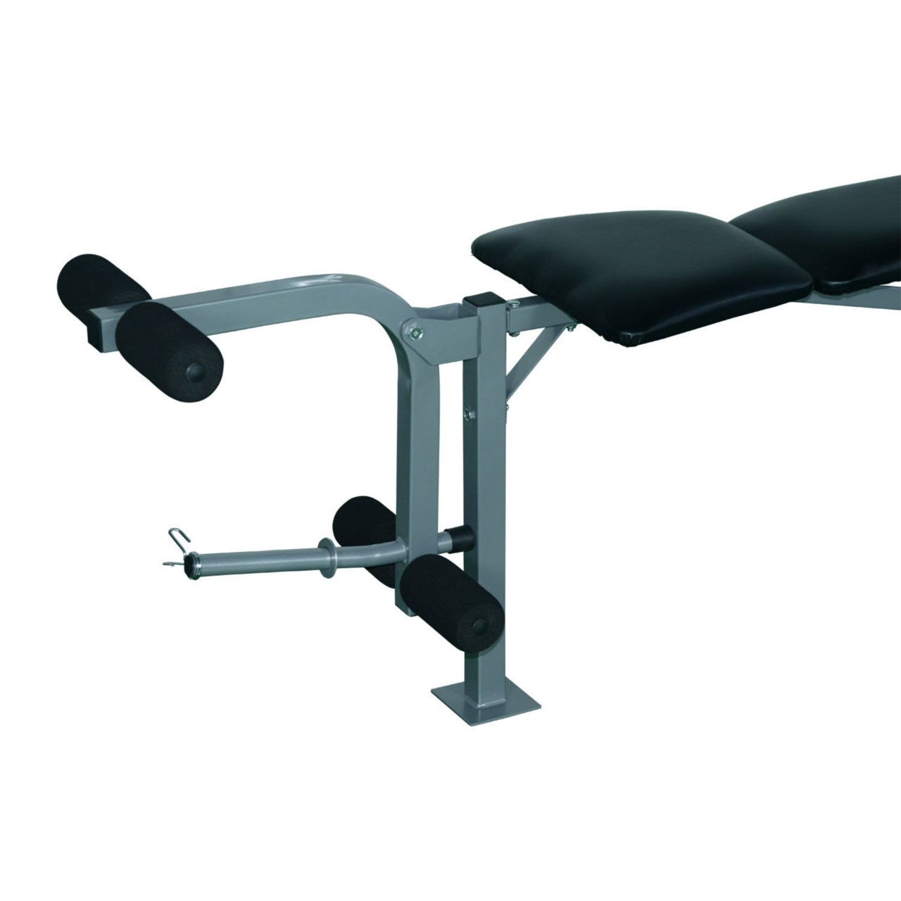 Verstelbare Halterbank met Beencurler – 165×68×114 cm – Zwart voor krachttraining en fitness thuisgebruik