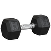 Hexa dumbbell 12,5 kg met duurzame rubberen coating en stalen grip voor stabiele training