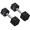 Hexagon dumbbells 2x4 kg rubber voor optimale grip en duurzaamheid bij krachttraining