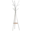 Grijze staande kapstok met 8 haken en handig schap – 180x45x45 cm