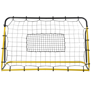 Verstelbare kickback voetbal rebounder 184x123 cm voor betere balcontrole en trainingskwaliteit, stevig frame en net