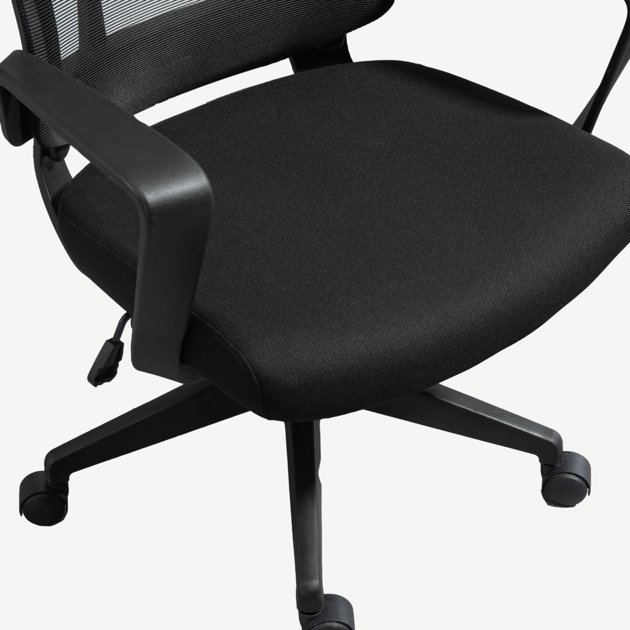 Ergonomische bureaustoel mesh zwart met verstelbare lendesteun voor optimale rugondersteuning