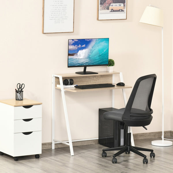 Compact bureau 84x45x85 cm wit hout voor functioneel en stijlvol werken in kleine ruimtes