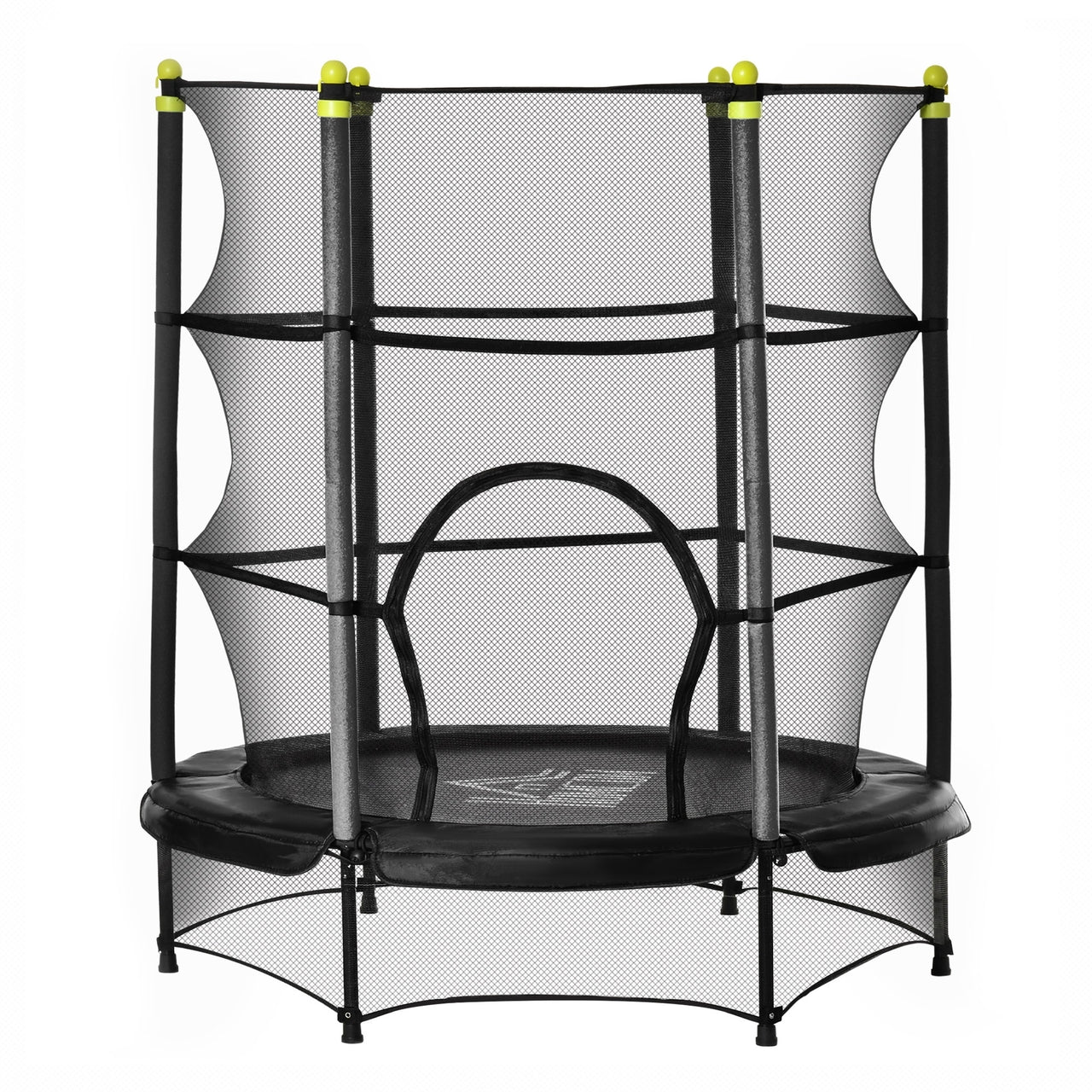 Kindertrampoline trampoline met veiligheidsnet zwart Ø140 cm buitenspeelgoed