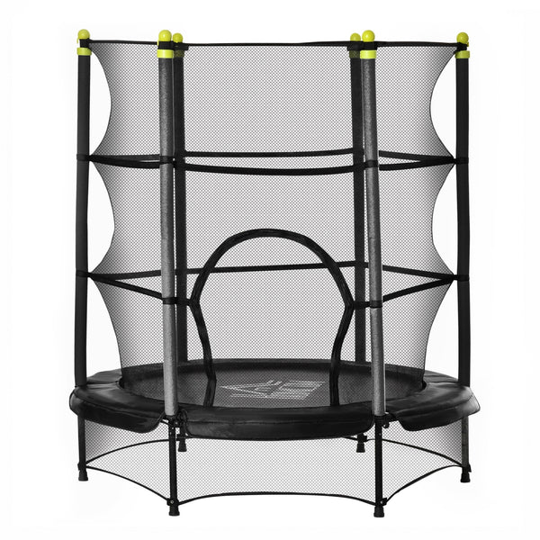Kindertrampoline trampoline met veiligheidsnet zwart Ø140 cm buitenspeelgoed