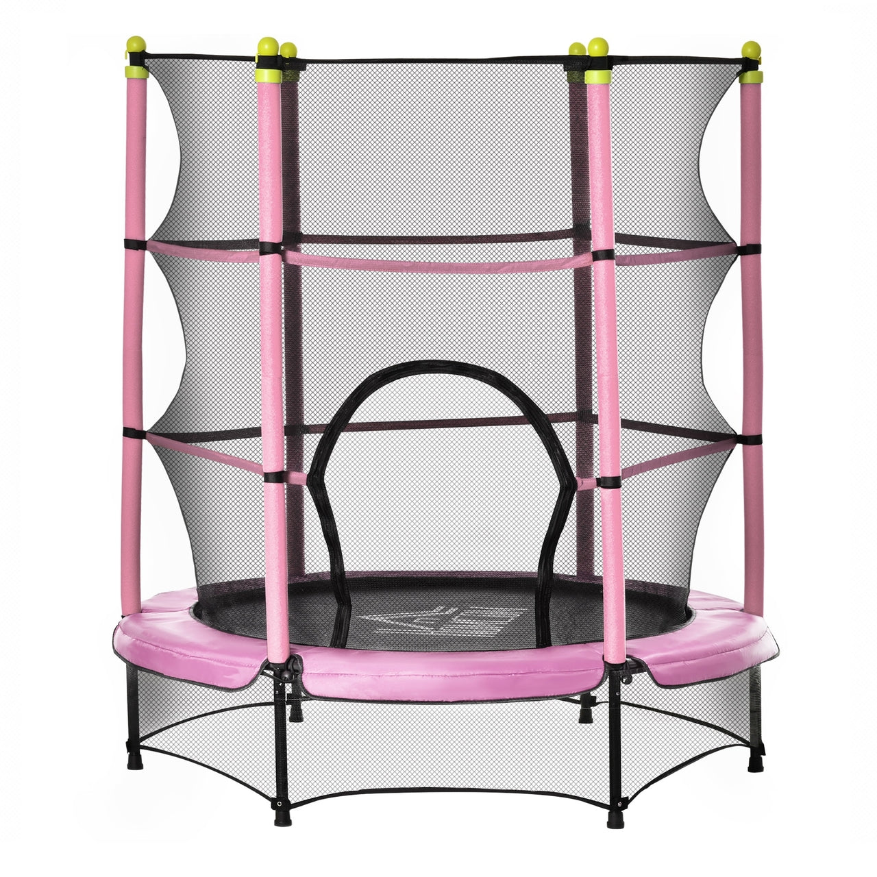 Kindertrampoline trampoline met veiligheidsnet roze Ø140 cm buitenspeelgoed
