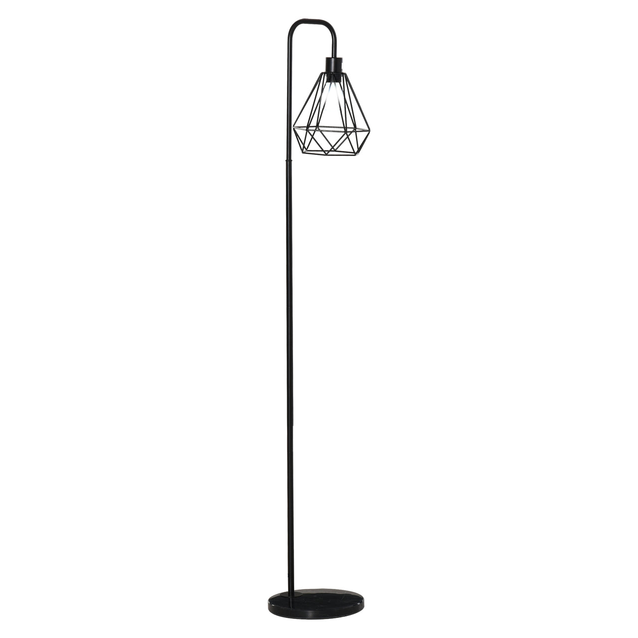 Industriële zwarte vloerlamp ø25x152 cm voor een stijlvolle en robuuste lichtbron