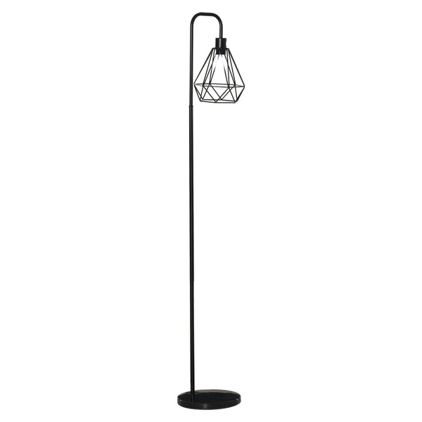 Industriële zwarte vloerlamp ø25x152 cm voor een stijlvolle en robuuste lichtbron