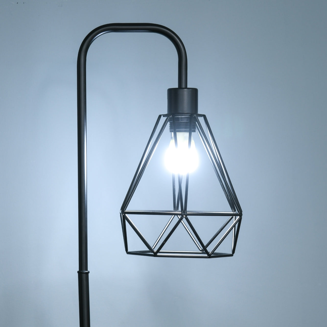 Industriële zwarte vloerlamp ø25x152 cm voor een stijlvolle en robuuste lichtbron