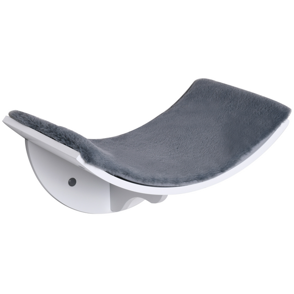 Wit MDF kattenbed met wandmontage en wasbare kussen voor comfortabel kattenplezier