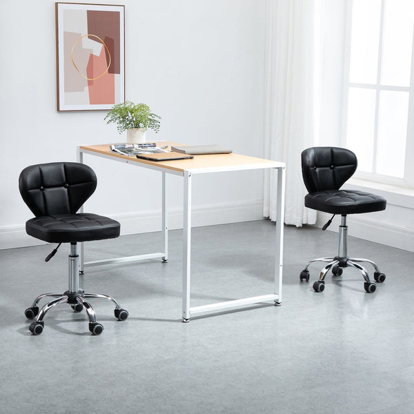 Set van 2 barkrukken donkergrijs kunstleer met strak en modern design