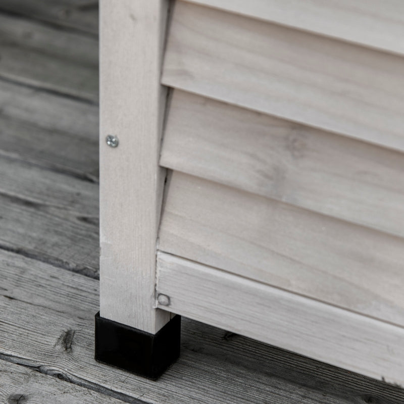 Tuinkist kussenbox 127x56x60 cm grijs hout voor comfort en slimme opslag