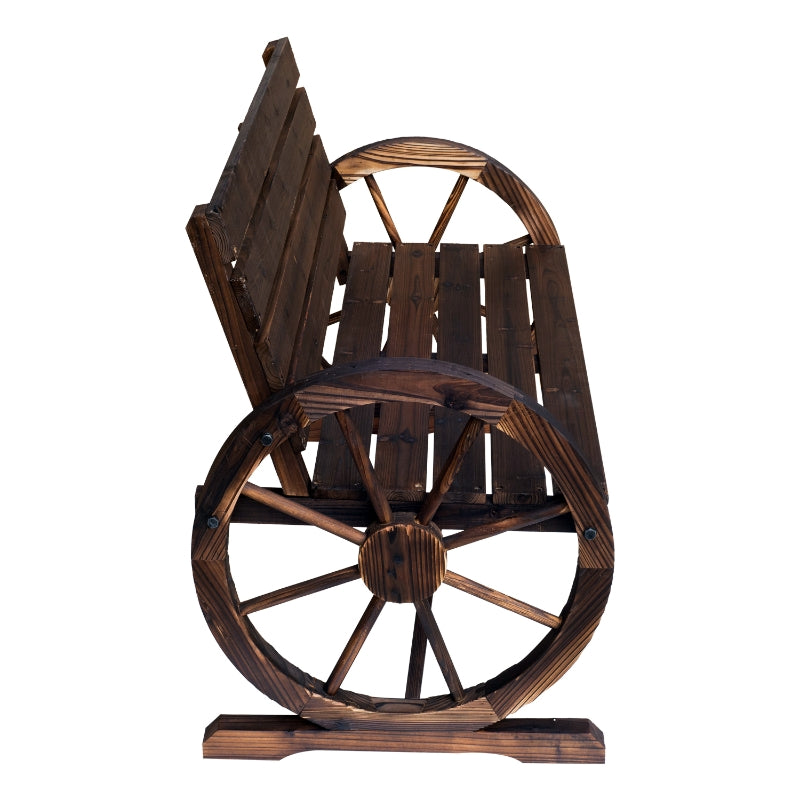 Landelijke houten tuinbank 106x56x75 cm bruin voor een warme en gezellige tuinsfeer