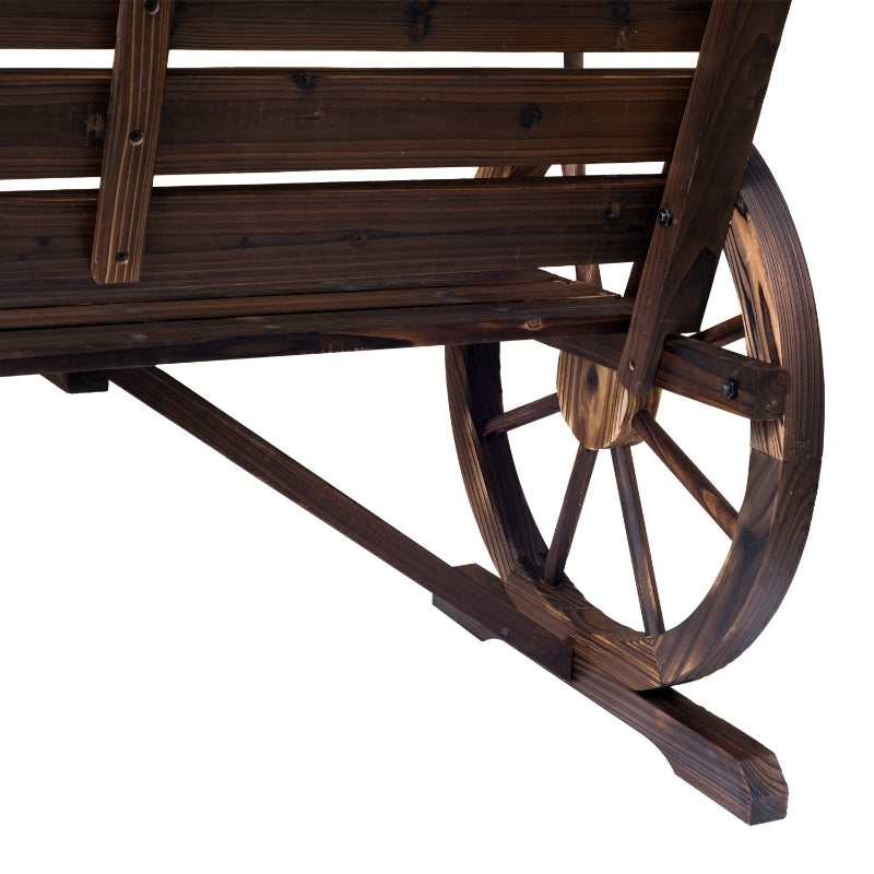 Landelijke houten tuinbank 106x56x75 cm bruin voor een warme en gezellige tuinsfeer