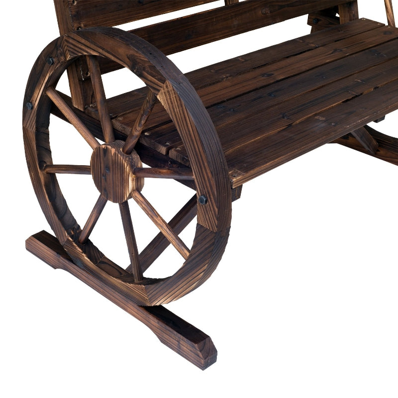 Landelijke houten tuinbank 106x56x75 cm bruin voor een warme en gezellige tuinsfeer