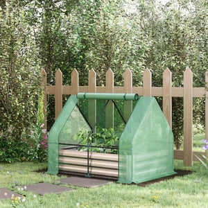 Groene kweekkas tuinkas broeikas 180 x 90 x 90 cm voor tuin en groente met verhoogd bed en beschermend net</Rule>
