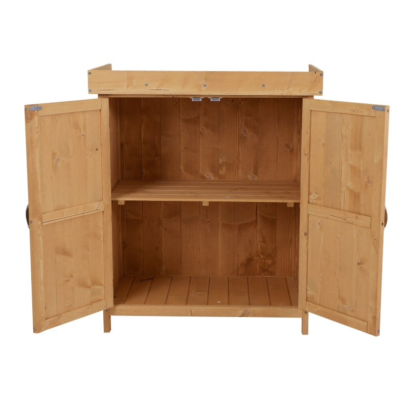 Houten tuinkast tuinhuis en opbergkast 74 x 43 x 88 cm