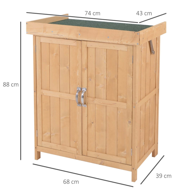 Houten tuinkast tuinhuis en opbergkast 74 x 43 x 88 cm