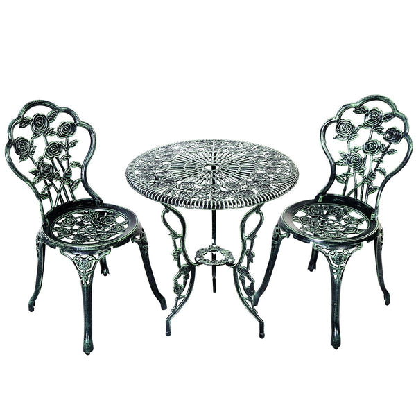 Balkonset bistroset 2 persoons antiek groen – 3-delig en stijlvol