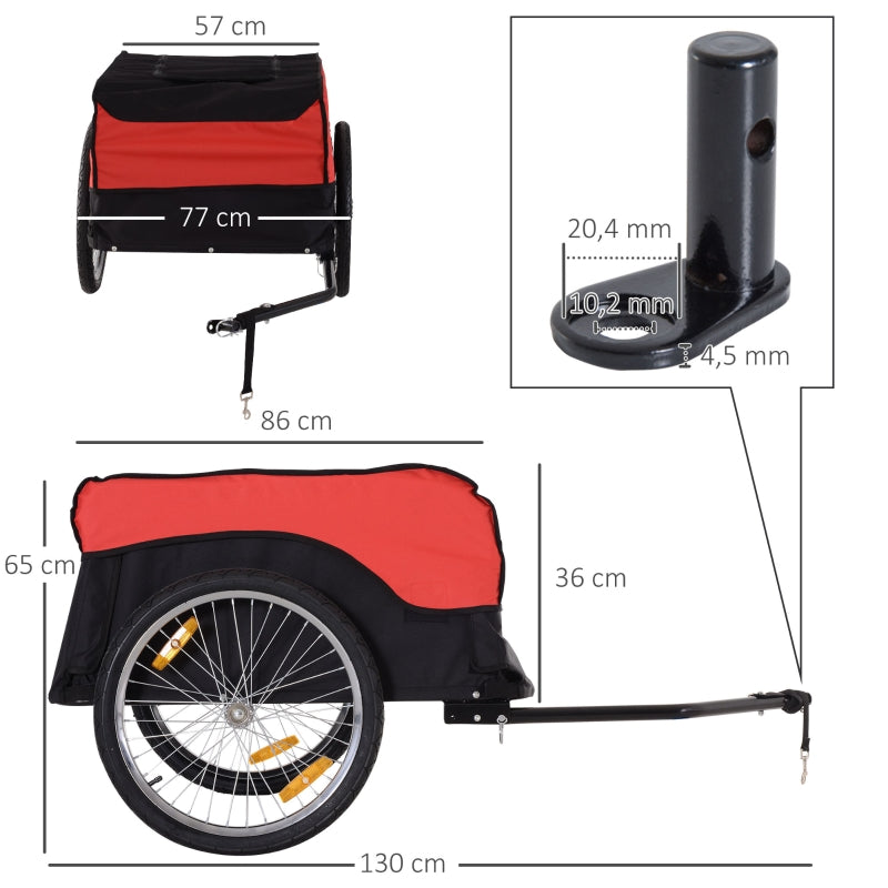 Dichte fietskar rood zwart tot 40 kg voor betrouwbaar en praktisch fietsvervoer