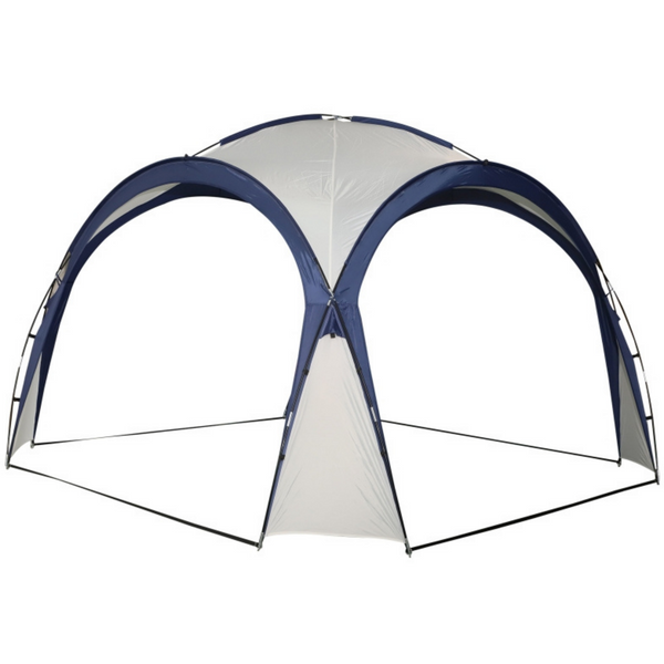 Cremewitte dome partytent 3,5x3,5 m met UV-bescherming voor tuin en terras