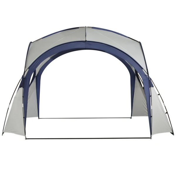 Cremewitte dome partytent 3,5x3,5 m met UV-bescherming voor tuin en terras
