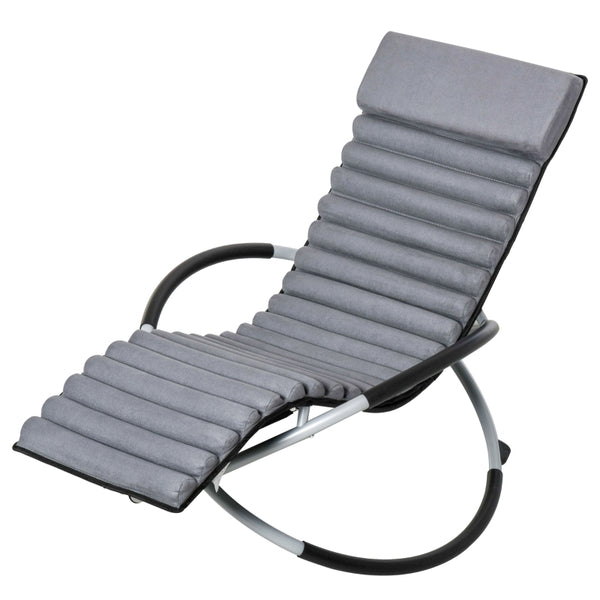 Comfortabele schommelstoel in grijs 150x62x88 cm voor ontspannen loungen buiten