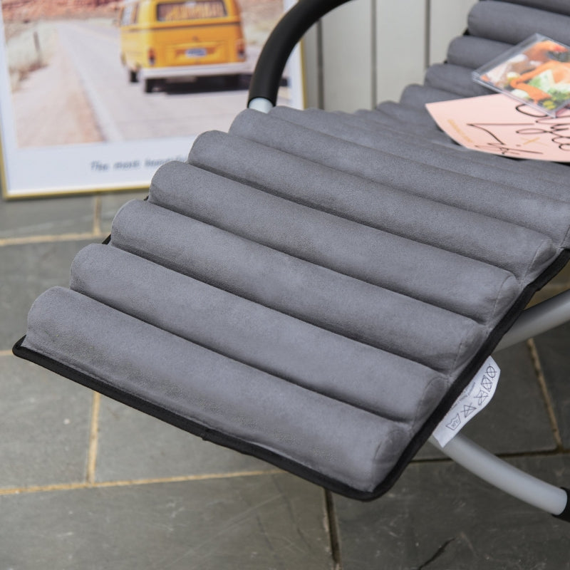 Comfortabele schommelstoel in grijs 150x62x88 cm voor ontspannen loungen buiten