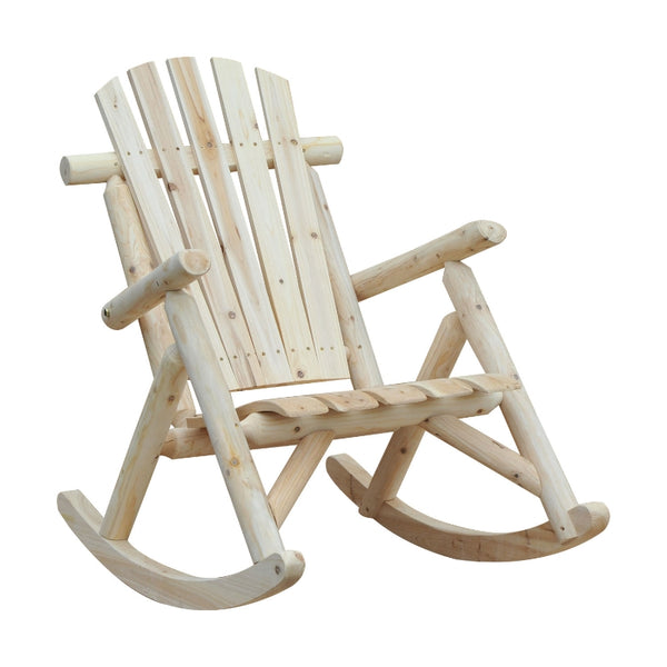 Ergonomische Schommelstoel van Massief Dennenhout – Natuurkleur – 66×96×98 cm