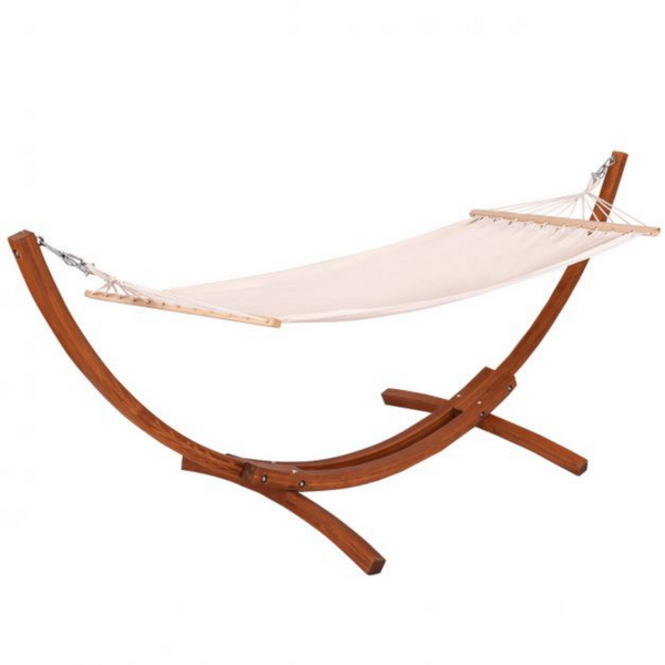 Hangmat met lariks houten standaard 313 x 115 x 120 cm