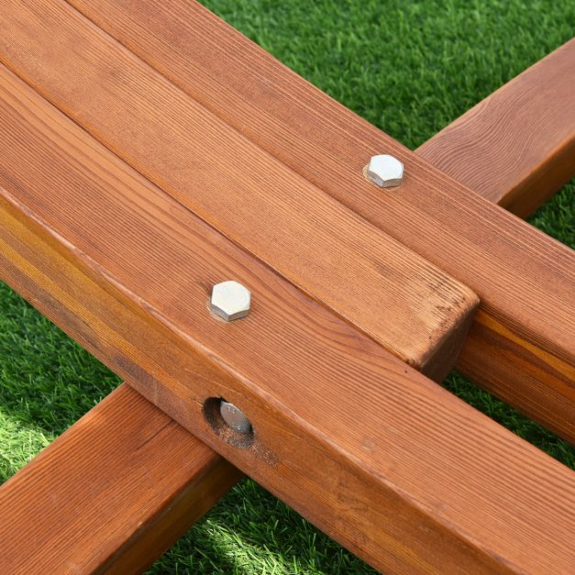 Hangmat met lariks houten standaard 313 x 115 x 120 cm