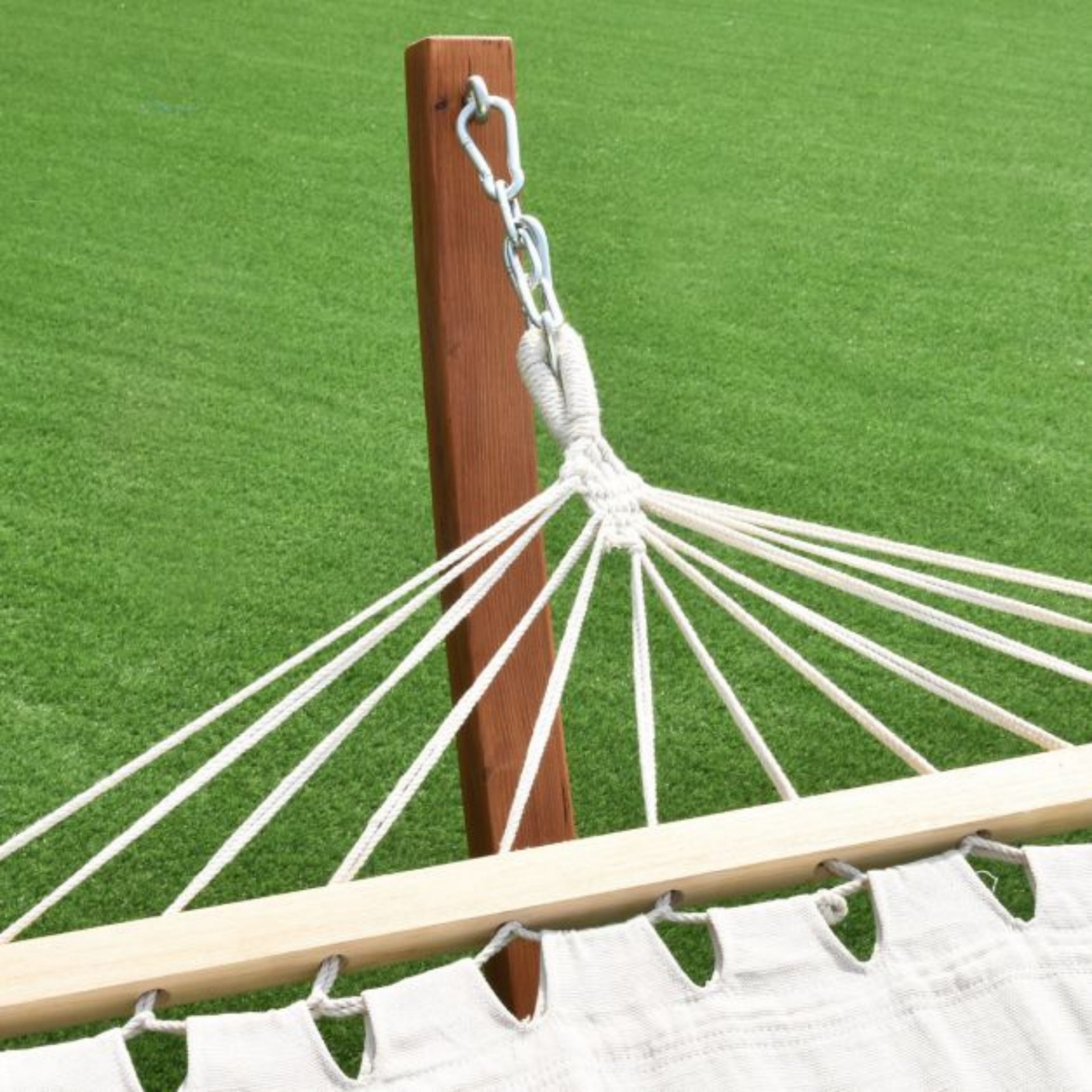 Hangmat met lariks houten standaard 313 x 115 x 120 cm
