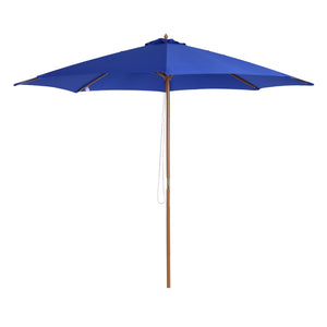 Blauwe balkon parasol 300x245 cm – knikbaar met UV-bescherming, ideaal voor schaduw op balkon, terras of tuin