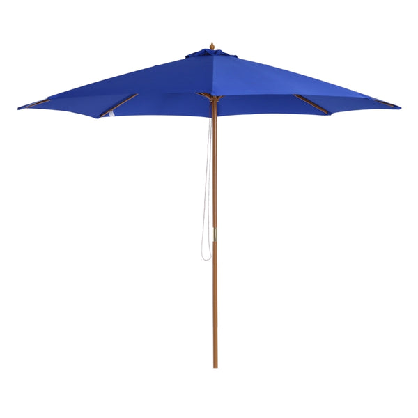 Blauwe balkon parasol 300x245 cm – knikbaar met UV-bescherming